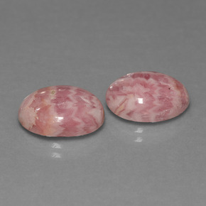 9.93 ctw Multicolor Rhodochrosite Stones, Natural Rhodochrosite in Oval Cabochon Shape for Sale
