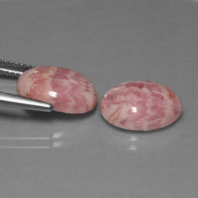 Rhodochrosite Gemstones in 12 x 10 mm (calibrated) Size for Sale, Rhodochrosite Stones in Multicolor Color