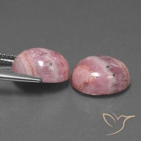 Rhodochrosite Gemstones in 12 x 10 mm (calibrated) Size for Sale, Rhodochrosite Stones in Multicolor Color