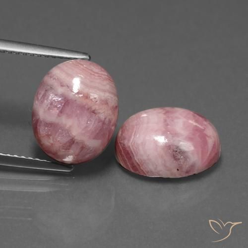 13.65 ct Oval Rhodochrosite, 12.4 x 10.1 mm From South Africa, Photo A