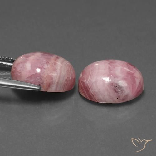 Rhodochrosite Gemstones in 12 x 10 mm (calibrated) Size for Sale, Rhodochrosite Stones in Multicolor Color