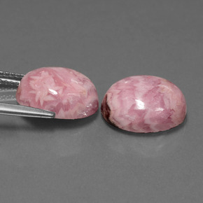 Rhodochrosite Gemstones in 12 x 10 mm (calibrated) Size for Sale, Rhodochrosite Stones in Multicolor Color