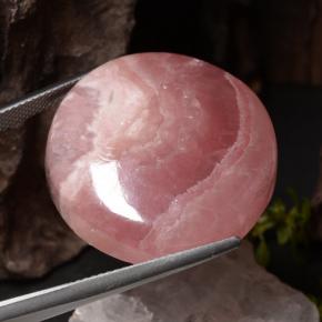 54.27 ct Multicolor Rhodochrosite Stone, Natural Rhodochrosite in Round Cabochon Shape for Sale