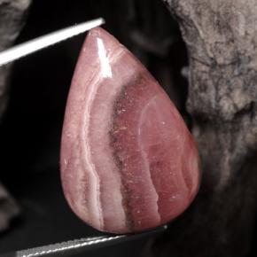 31.67 ct Multicolor Rhodochrosite Gemstone, Rhodochrosite Gem in Pear Cabochon Shape for Sale.