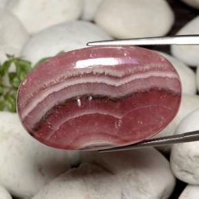 63.59 ct Multicolor Rhodochrosite Stone, Natural Rhodochrosite in Oval Cabochon Shape for Sale