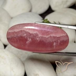 39.68 ct Multicolor Rhodochrosite Stone, Natural Rhodochrosite in Oval Cabochon Shape for Sale