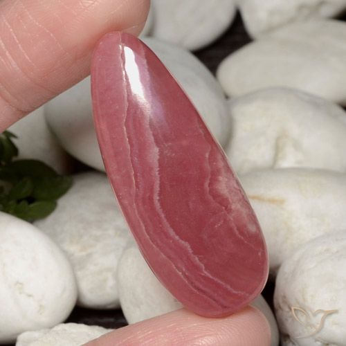 38.41 ct Pear Rhodochrosite, 38.3 x 15.3 mm From South Africa, Photo A