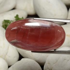 36.61 ct Multicolor Rhodochrosite Stone, Natural Rhodochrosite in Oval Cabochon Shape for Sale
