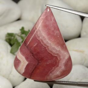46.08 ct Multicolor Rhodochrosite Gemstone, Rhodochrosite Gem in Pear Cabochon Shape for Sale.