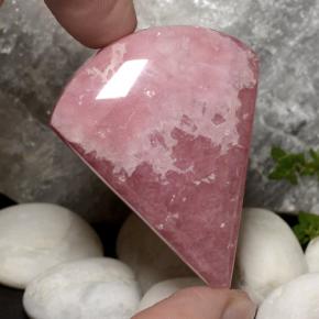 219.58 ct Multicolor Rhodochrosite Stone, Natural Rhodochrosite in Pear Cabochon Shape for Sale
