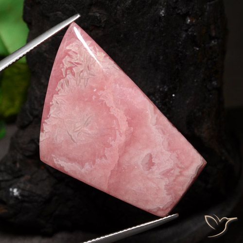 Rodocrosite 37,7x23,9 mm multicolore Cabochon fantasia dal Sud Africa, peso di 80,35 ct, gemma naturale non trattati in purezza Translucent, 1 pezzo Rodocrosite - Colore: Multicolore, durezza Mohs di 4 - 4, Photo A
