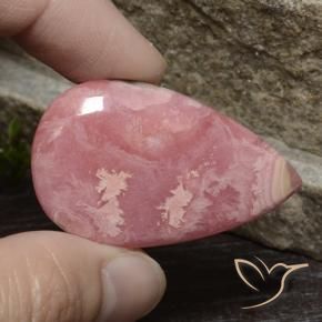 66.82 ct Multicolor Rhodochrosite Stone, Natural Rhodochrosite in Pear Cabochon Shape for Sale