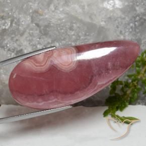 69.78 ct Multicolor Rhodochrosite Stone, Natural Rhodochrosite in Half Heart Cabochon Shape for Sale