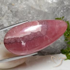 72.72 ct Multicolor Rhodochrosite Stone, Natural Rhodochrosite in Pear Cabochon Shape for Sale
