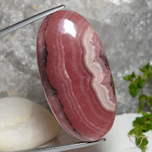 Rodocrosite Ovale cabochon da 65,36 ct dal Sud Africa, dimensione 39 x 20,3mm, purezza Translucent, pietra preziosa naturale non trattati, Rodocrosite 1pc in colore Multicolore, durezza Mohs di 4 - 4, Photo A