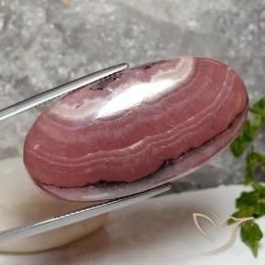 65.36 ct Multicolor Rhodochrosite Stone, Natural Rhodochrosite in Oval Cabochon Shape for Sale