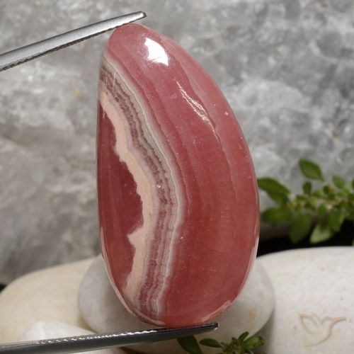 44.32 ct Odd Shaped Rhodochrosite, 34.4 x 18.3 mm From South Africa, Photo A