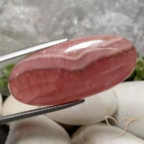 38.95 ct Multicolor Rhodochrosite Stone, Natural Rhodochrosite in Oval Cabochon Shape for Sale