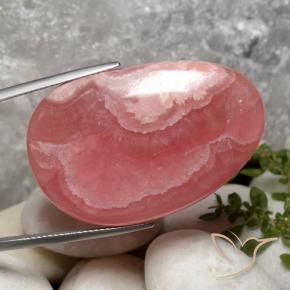 58.47 ct Multicolor Rhodochrosite Stone, Natural Rhodochrosite in Fancy Cabochon Shape for Sale