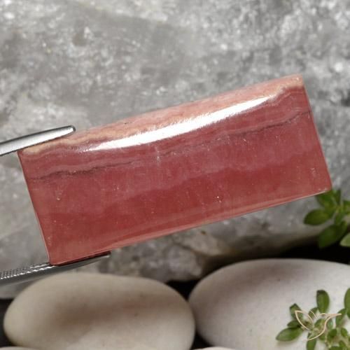 52.16 ct Multicolor Rhodochrosite Stone, Natural Rhodochrosite in Baguette Cabochon Shape for Sale