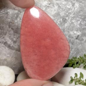 154.3ct Shark Fin Cabochon Multicolor Rhodochrosite for sale thumb image of 154.3ct Shark Fin Cabochon Multicolor Rhodochrosite (ID: 472618)