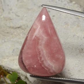 24.62 ct Multicolor Rhodochrosite Gemstone, Rhodochrosite Gem in Pear Cabochon Shape for Sale.