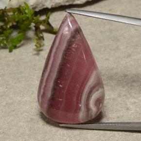 33.49 ct Multicolor Rhodochrosite Gemstone, Rhodochrosite Gem in Pear Cabochon Shape for Sale.