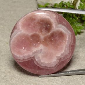 66.34 ct Multicolor Rhodochrosite Gemstone, Rhodochrosite Gem in Round Cabochon Shape for Sale.