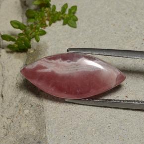 13.88 ct Multicolor Rhodochrosite Stone, Natural Rhodochrosite in Marquise Cabochon Shape for Sale