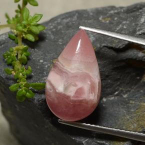 8.69 ct Multicolor Rhodochrosite Gemstone, Rhodochrosite Gem in Pear Cabochon Shape for Sale.
