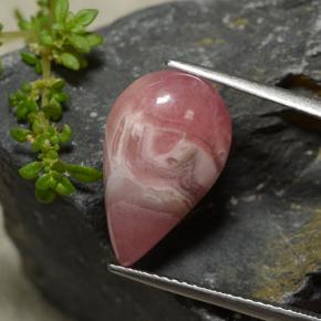 8.69 ct Multicolor Rhodochrosite Stone, Natural Rhodochrosite in Pear Cabochon Shape for Sale