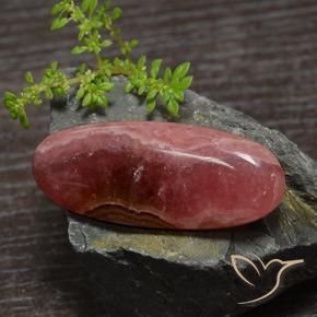 45.74 ct Multicolor Rhodochrosite Stone, Natural Rhodochrosite in Oval Cabochon Shape for Sale