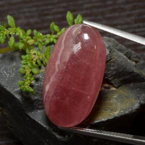 33.29 ct Multicolor Rhodochrosite Gemstone, Rhodochrosite Gem in Oval Cabochon Shape for Sale.