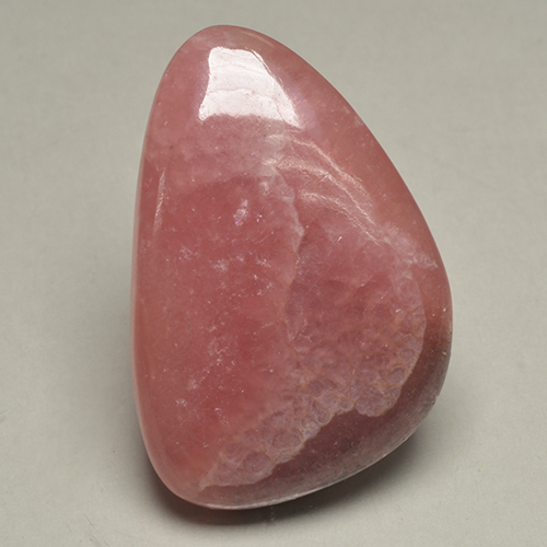 Multicolor Rhodochrosite Gem - 48.5ct Shark Fin Cabochon (ID: 499549)