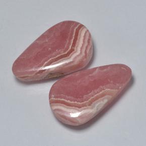 16.99 ctw Multicolor Rhodochrosite Gemstones, Rhodochrosite Gems in Pear Cabochon Shape for Sale.