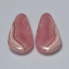 16.99 ctw Multicolor Rhodochrosite Stones, Natural Rhodochrosite in Pear Cabochon Shape for Sale