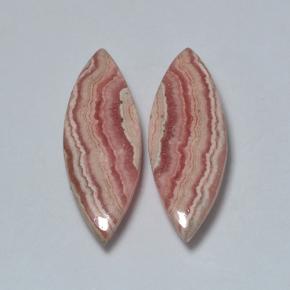 17.70 ctw Multicolor Rhodochrosite Gemstones, Rhodochrosite Gems in Marquise Cabochon Shape for Sale.