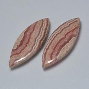 17.70 ctw Multicolor Rhodochrosite Stones, Natural Rhodochrosite in Marquise Cabochon Shape for Sale