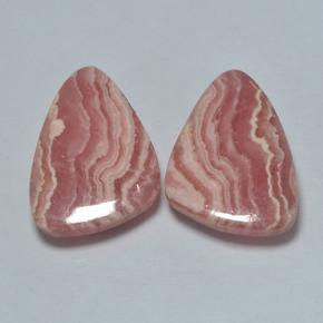 20.48 ctw Multicolor Rhodochrosite Stones, Natural Rhodochrosite in Teardrop Cabochon Shape for Sale
