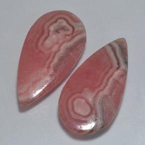 29.04 ctw Multicolor Rhodochrosite Stones, Natural Rhodochrosite in Pear Cabochon Shape for Sale