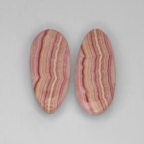 25.48 ctw Multicolor Rhodochrosite Stones, Natural Rhodochrosite in Pear Cabochon Shape for Sale