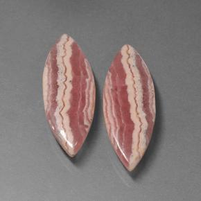 14.68 ctw Multicolor Rhodochrosite Stones, Natural Rhodochrosite in Marquise Cabochon Shape for Sale