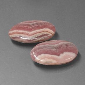 15.62 ctw Multicolor Rhodochrosite Gemstones, Rhodochrosite Gems in Oval Cabochon Shape for Sale.