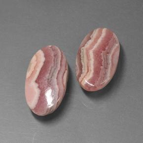 15.62 ctw Multicolor Rhodochrosite Stones, Natural Rhodochrosite in Oval Cabochon Shape for Sale