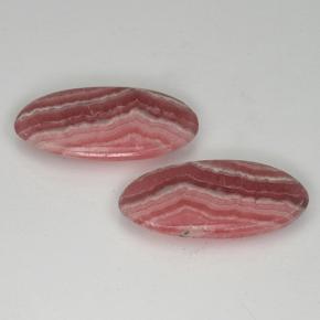16.12 ctw Multicolor Rhodochrosite Stones, Natural Rhodochrosite in Oval Cabochon Shape for Sale
