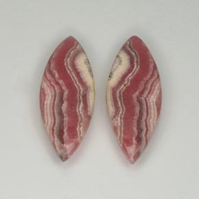 16.43 ctw Multicolor Rhodochrosite Gemstones, Rhodochrosite Gems in Marquise Cabochon Shape for Sale.