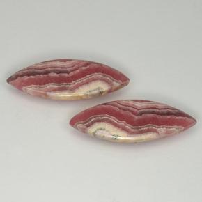 16.43 ctw Multicolor Rhodochrosite Stones, Natural Rhodochrosite in Marquise Cabochon Shape for Sale