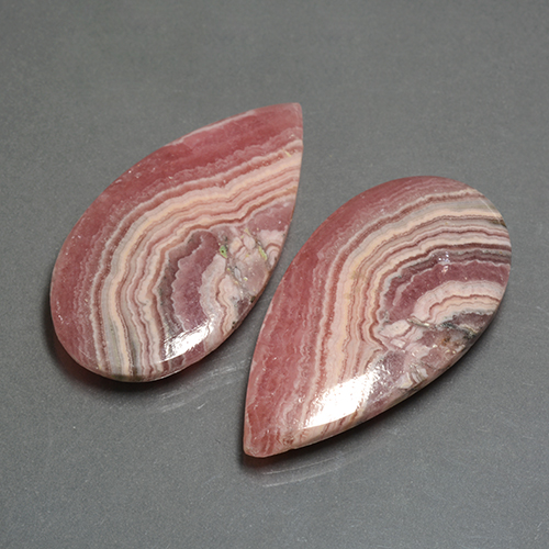 Multicolor Rhodochrosite Gem - 23.9ct Pear Cabochon (ID: 503623)