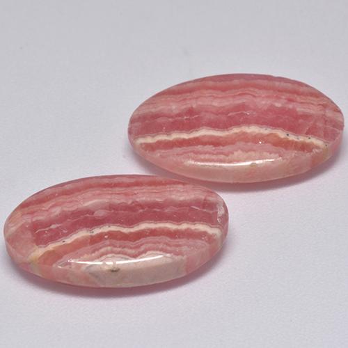 Rhodochrosite Gemstones in 18.5 x 11.9 mm Size for Sale, Rhodochrosite Stones in Multi Rose Pink Color