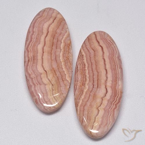 26.79 ct Oval Rhodochrosite, 25.4 x 10.7 mm From South Africa, Photo A